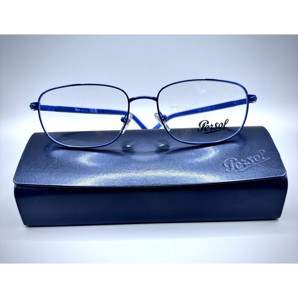 PERSOL PO1005V 1152 Blue Full Rim Oval Eyeglasses Frame w/ Case 54mm Italy